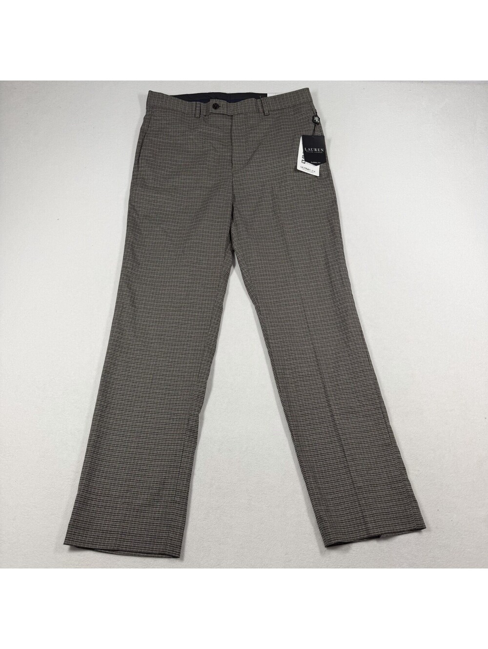 Lauren Ralph Lauren Men Classic Fit 33/32 UltraFlex Stretch Houndstooth Pattern